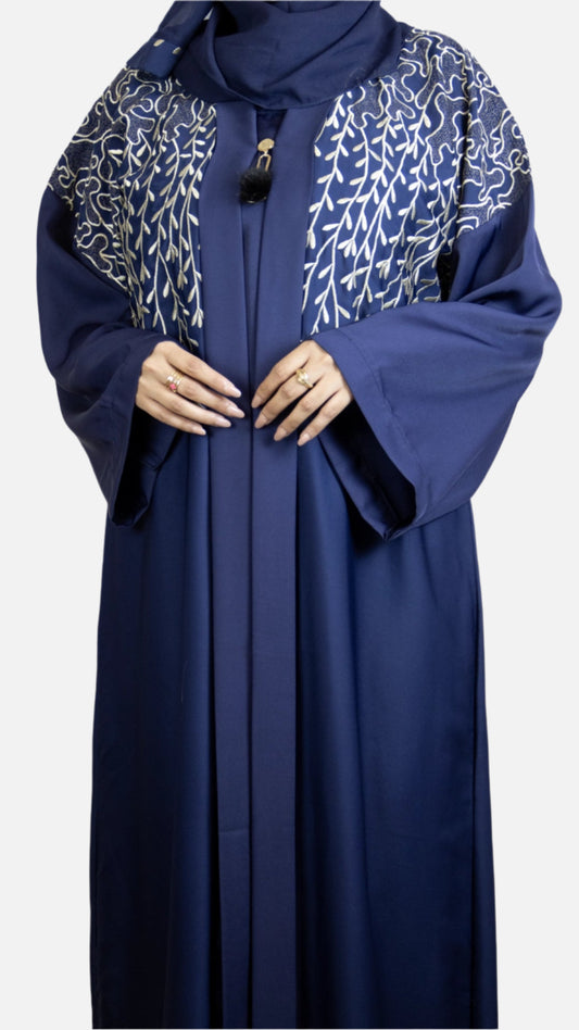 Abaya Bleu Florale