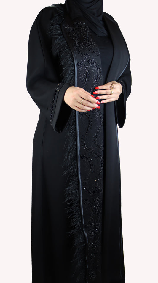 🖤 Gilet long brodé ouvert