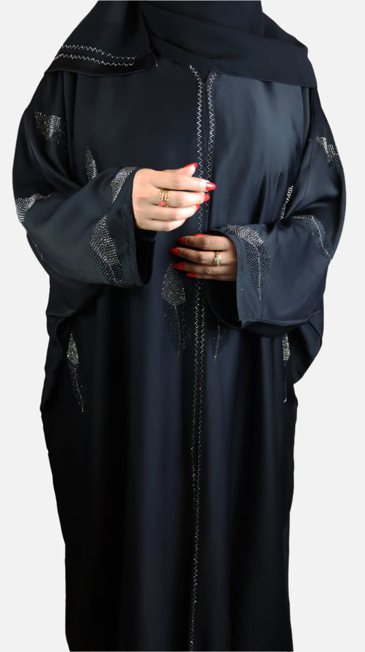 Abaya Feuilles Dispersées