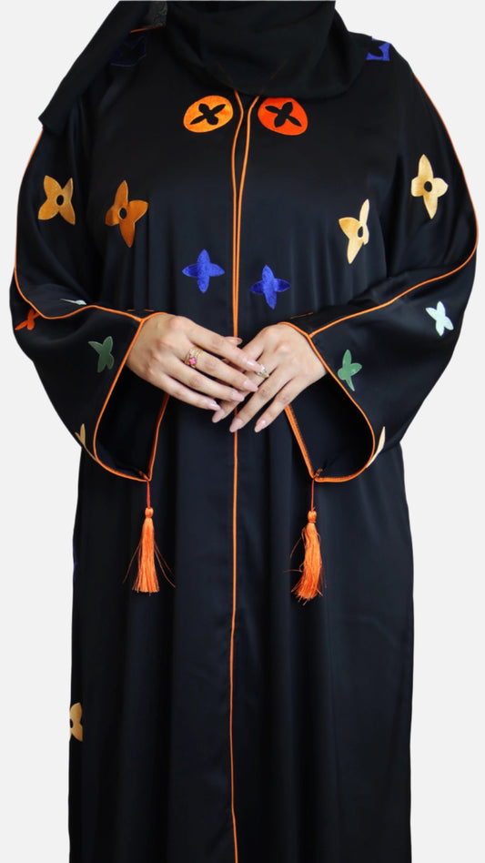 Abaya Fleurs Chromatiques