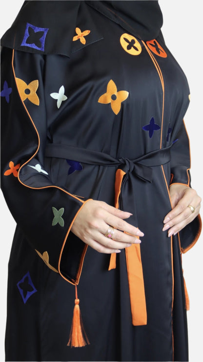 Abaya Fleurs Chromatiques