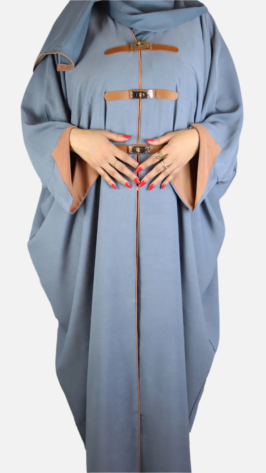 Abaya "Gris Doux & Élégant