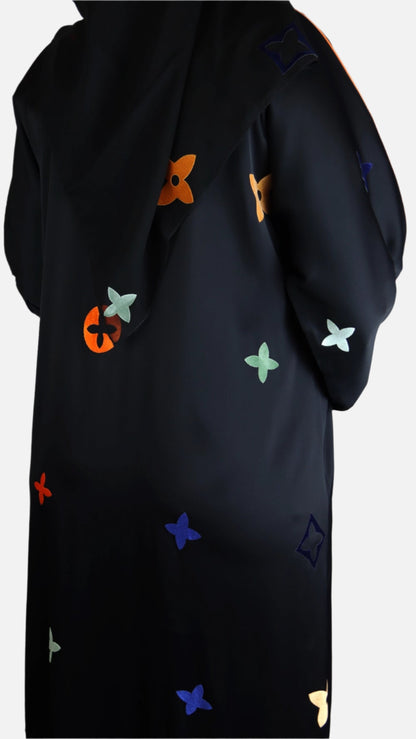 Abaya Fleurs Chromatiques